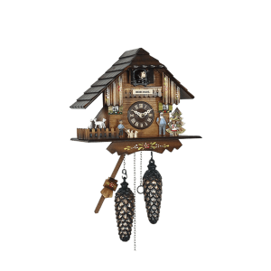 Heidi-Haus Quartz Cuckoo clock with music dancing goats 4233QMT