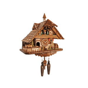 Train Quartz-cuckoo clock with music dancing couples 45110QMT