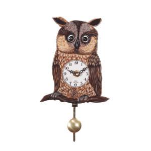 Owl Clock with moving eyes 204QP - Timecentre