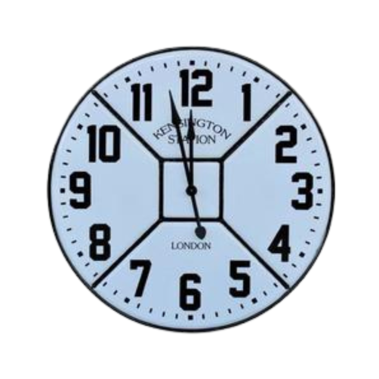 Extra Large Whiter Enamel Clock