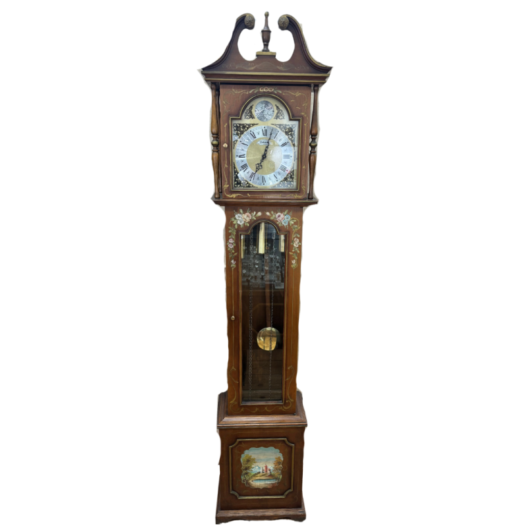 Flower Design Grandfather Clock