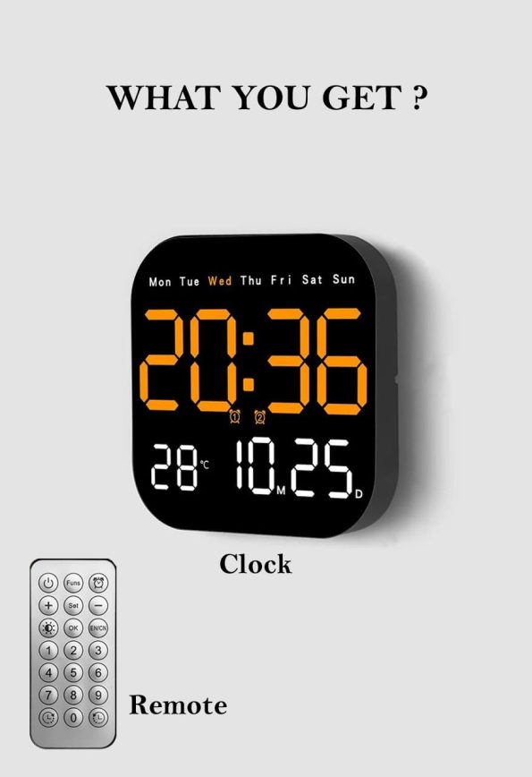 ZAVASIKA Plastic Digital LED Wall Clock 6650 - Image 8