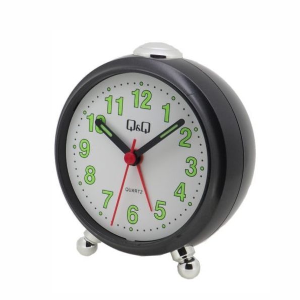 Q&Q Black Analog Bedside Clock - 0283G502Y - Image 2