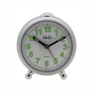 Q&Q Silver Analog Bedside Clock – 0283501Y