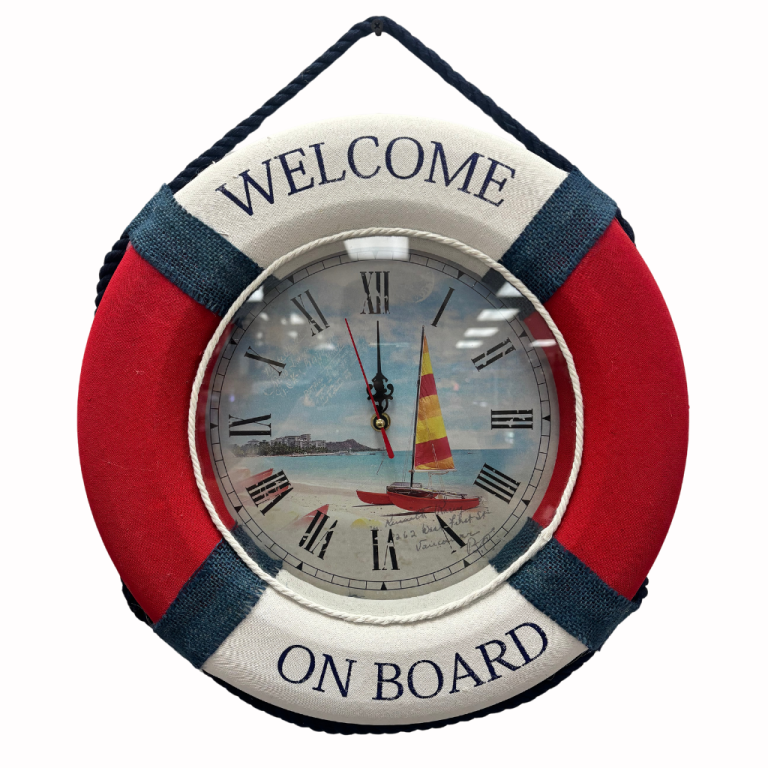 Nautical Clock Red - WC277