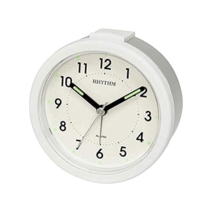 RHYTHM BEDSIDE CLOCK SILVER – CRE232NR19